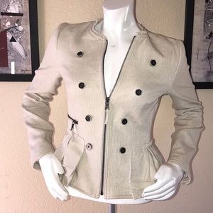 Shell colored Banana Republic peplum jacket